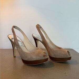 Michael Kors York Sling Suede Heel